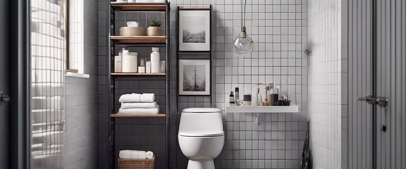 Compact over-the-toilet storage rack