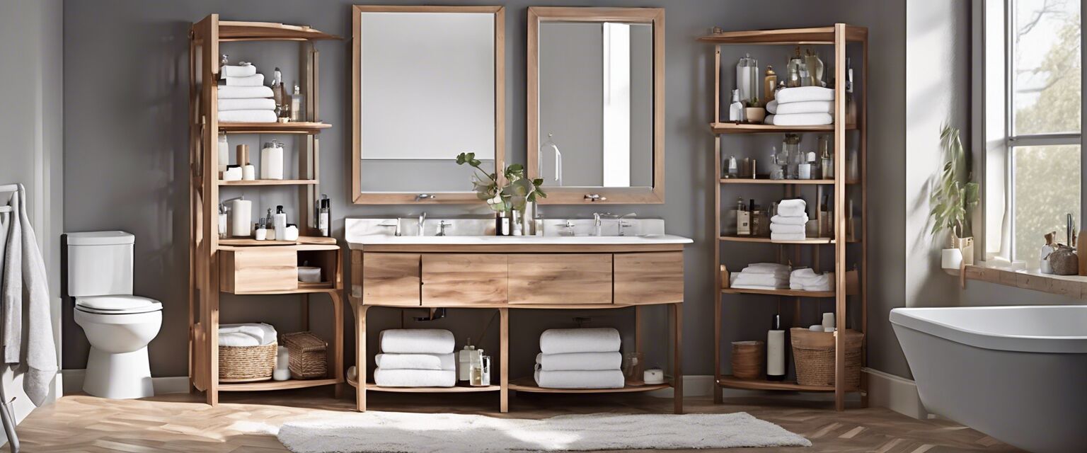 Corner bathroom storage ideas