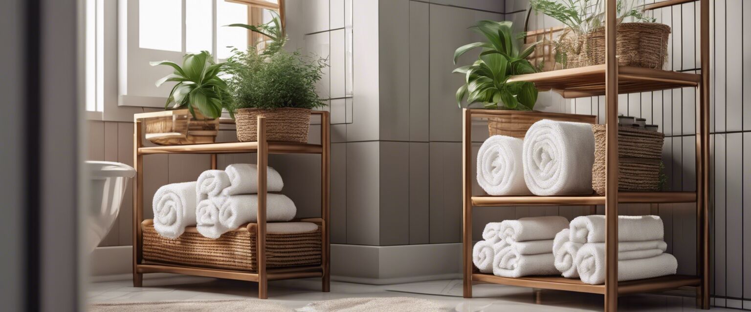 Decorative over-the-toilet storage rack