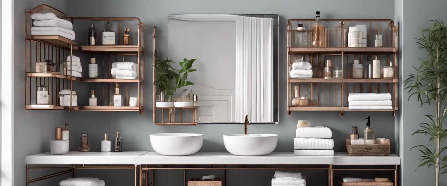 Different styles of corner bathroom storage racks