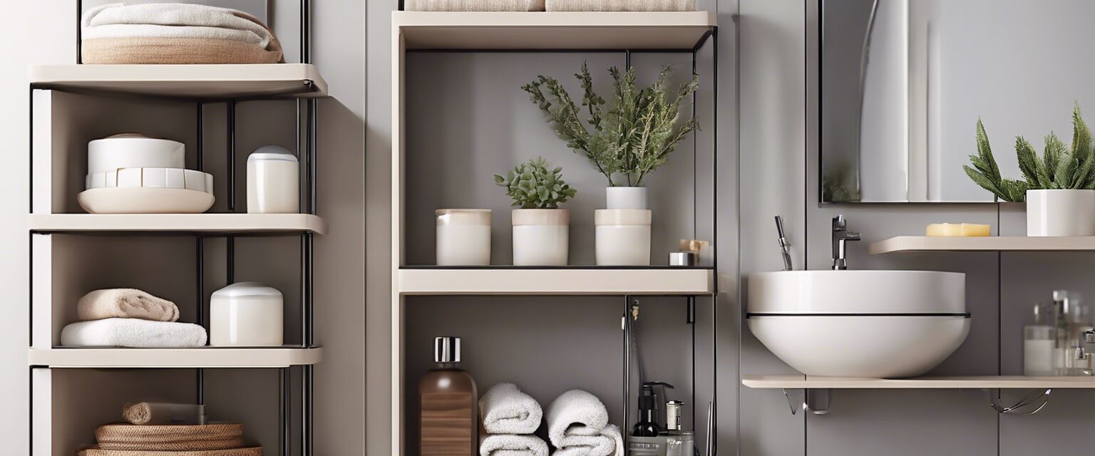 Wall-Mounted Bathroom Storage Racks