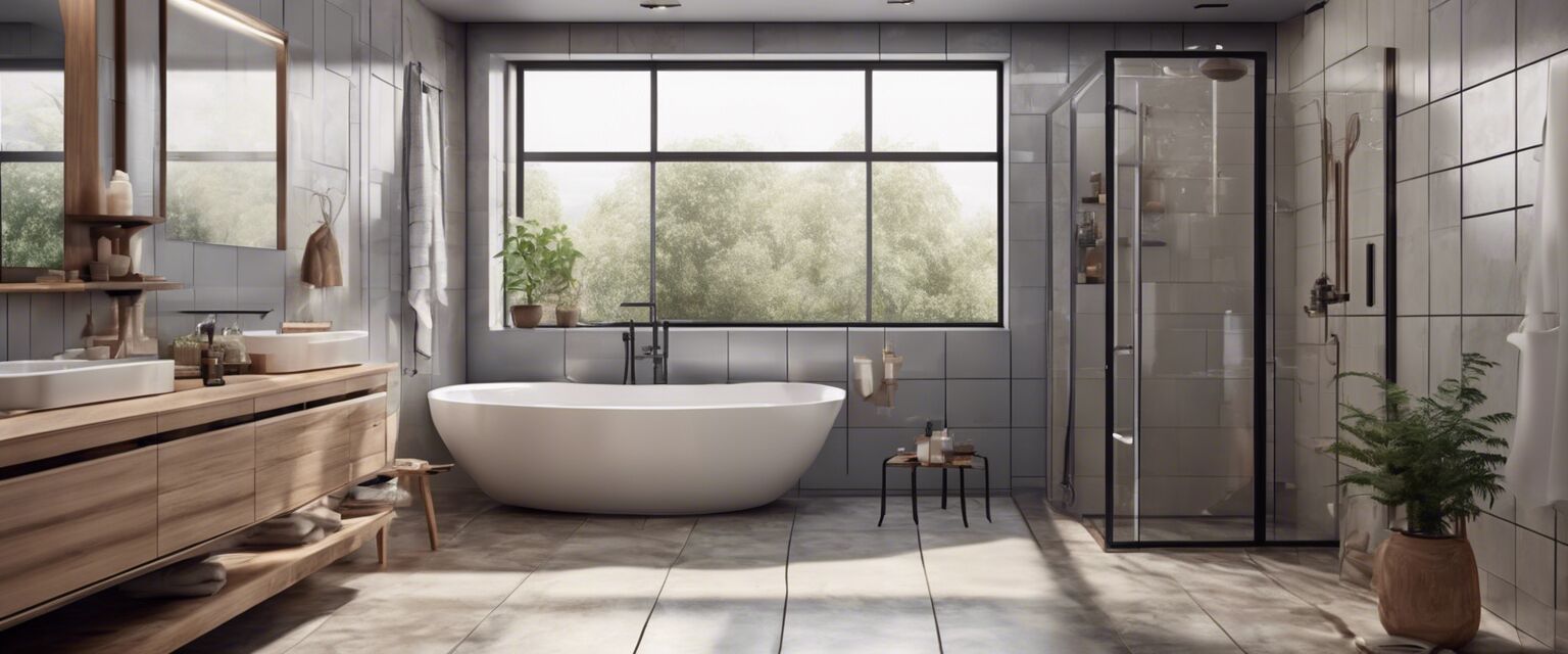 Well-maintained waterproof storage racks in a bathroom