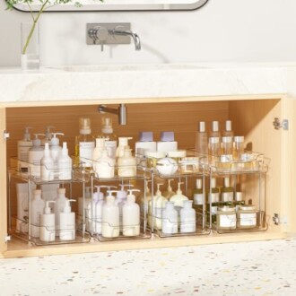 Vtopmart 2 Tier Bathroom Under Sink Organizer