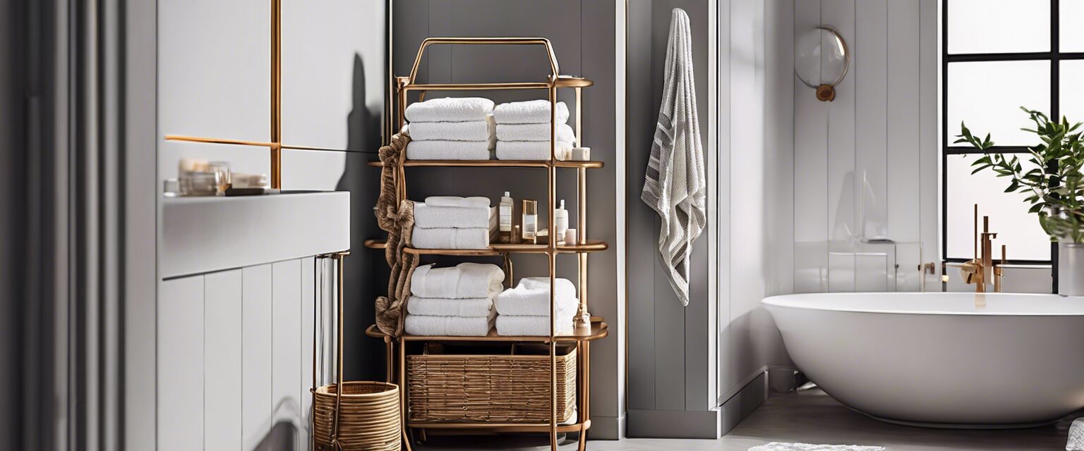 Stylish bathroom storage rack