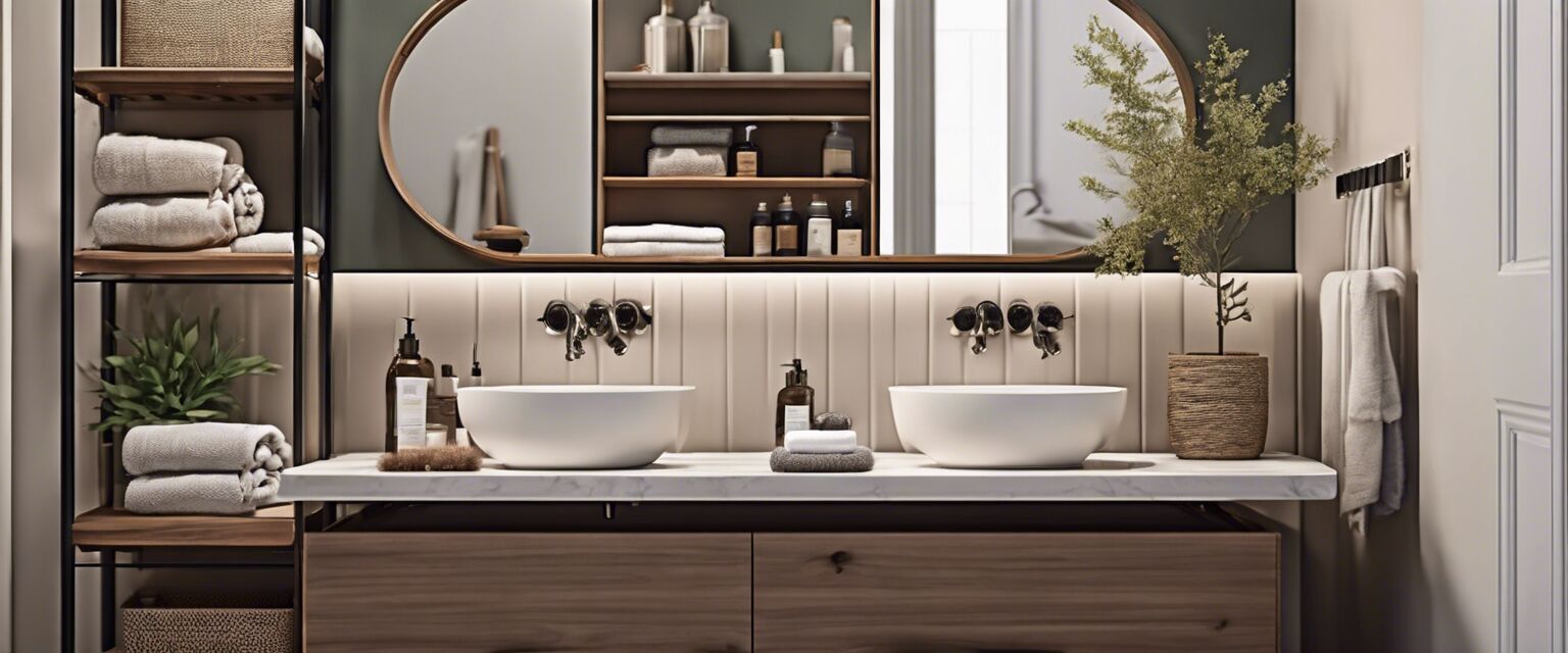 Stylish wall-mounted bathroom storage