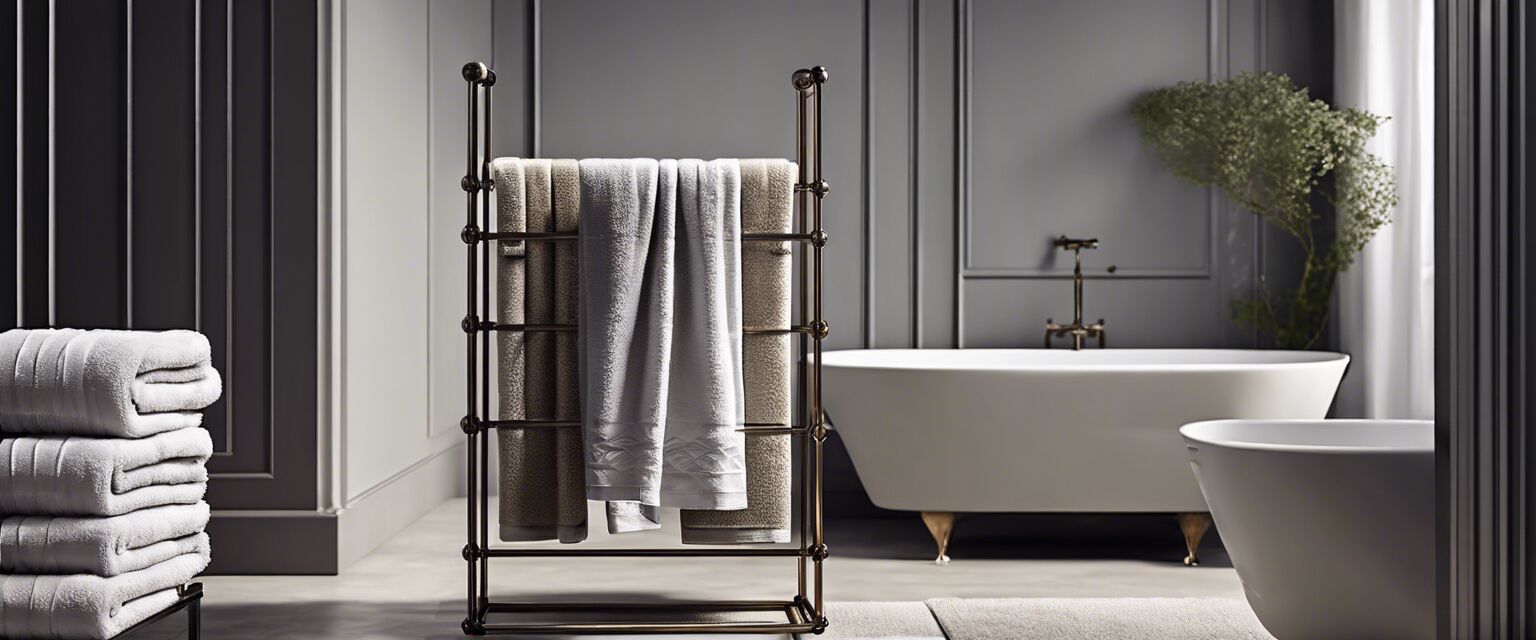 Freestanding towel rack