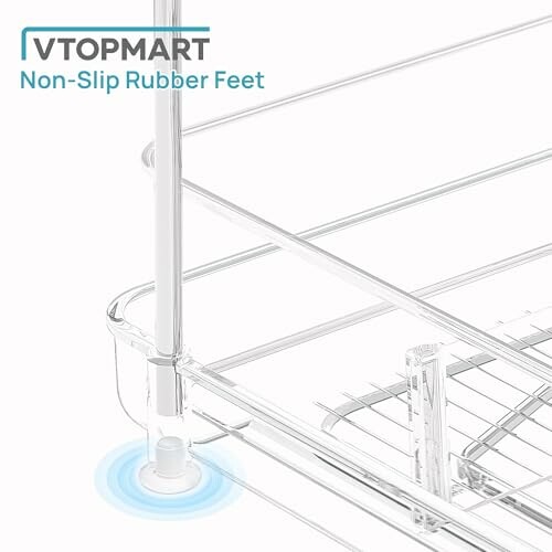 Vtopmart storage rack with non-slip rubber feet.