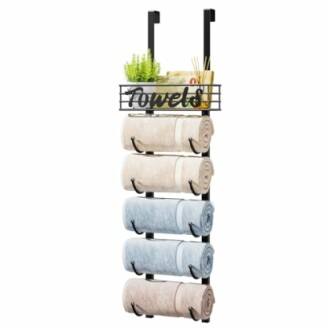 HapiRm 6-Tier Over The Door Towel Racks